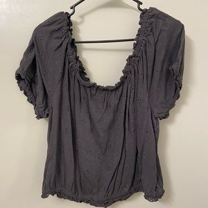 American Eagle Grey Crop Top